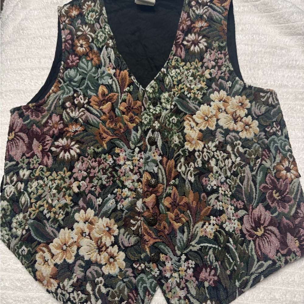 Bobbie Brooks Multicolor Floral Vest